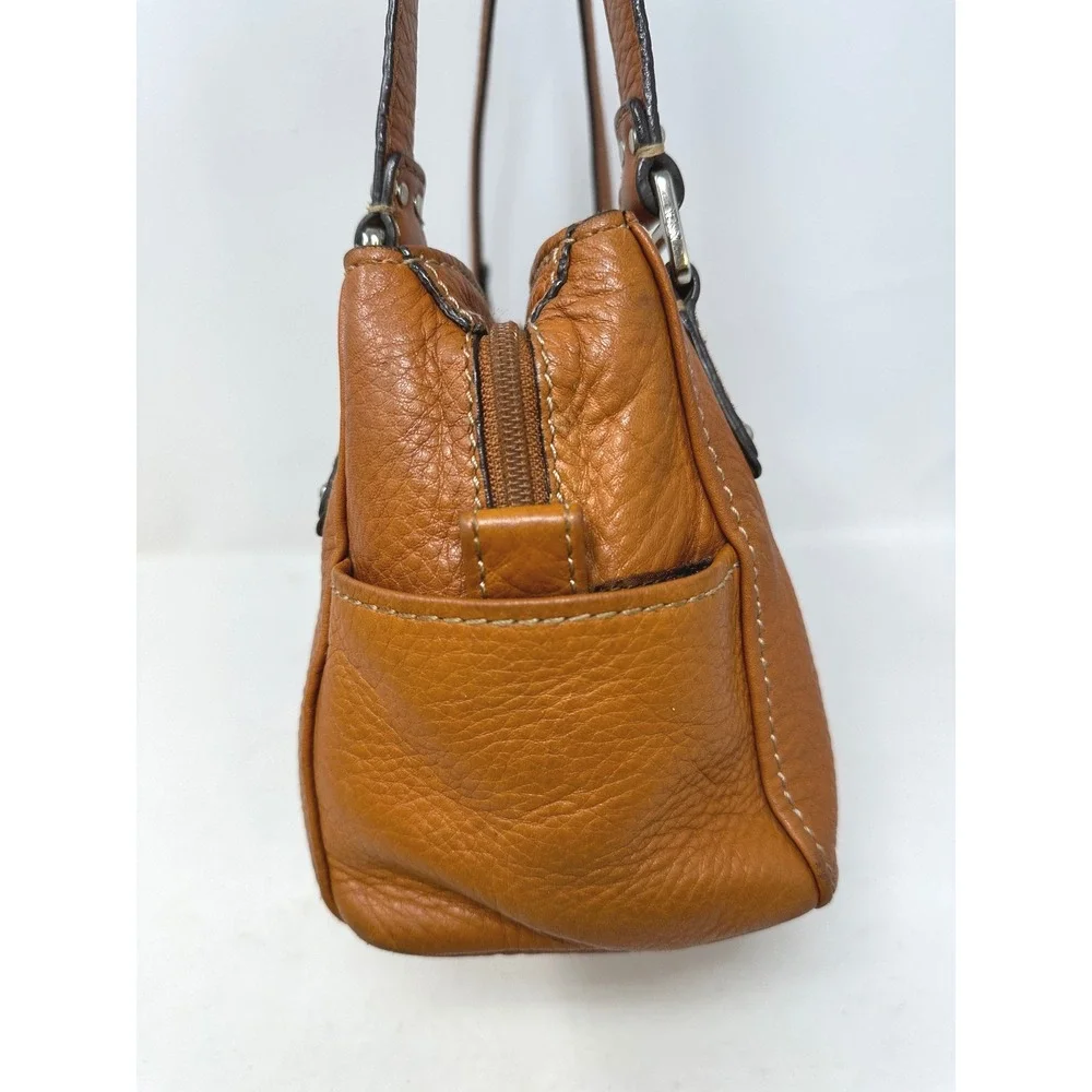 Y2K Vintage Fossil Top Handle Shoulder Bag Brown ZB9961